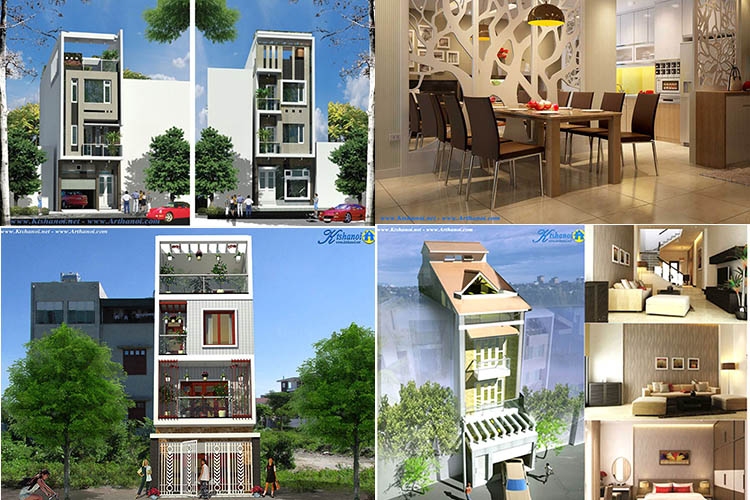 Tổ hợp 5 mẫu thiết kế nhà phố 5x16m đẹp cho năm 2020