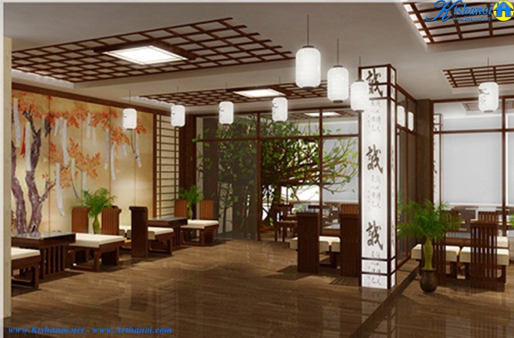 Thiết kế nội thất nhà hàng sang trọng - Ktshanoi