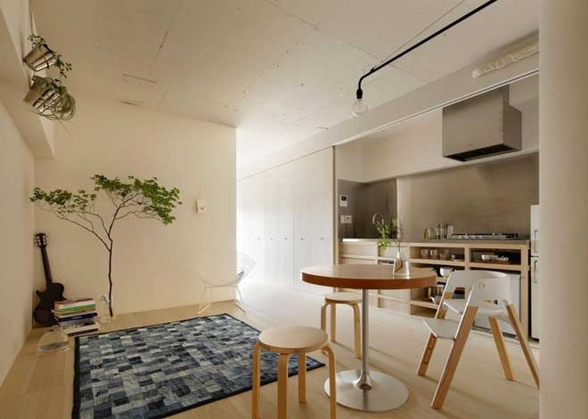 Thiết kế phòng bếp gọn gàng phong cách Nhật