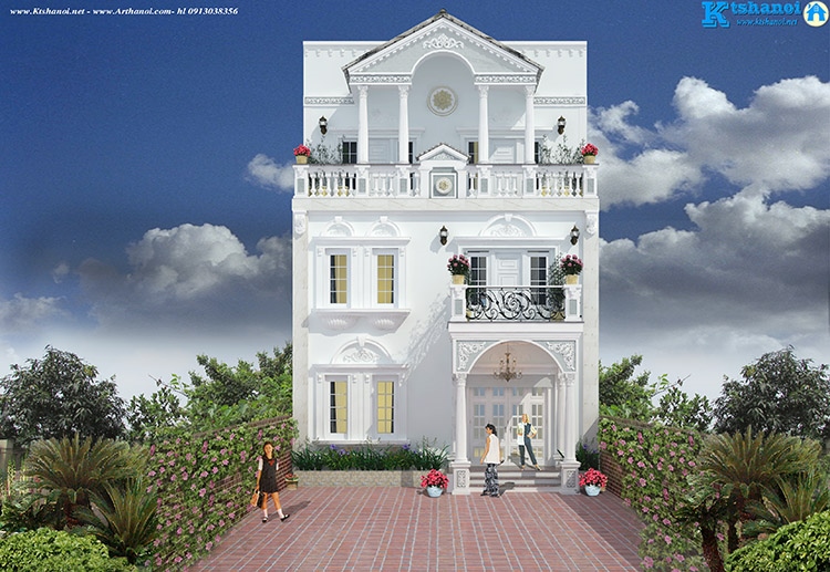 Diễn đàn rao vặt: Thiết kế nhà đẹp cho tuổi Giáp Dần 2022 Mat-tien-biet-thu-3-tang-co-dien-ktshanoi